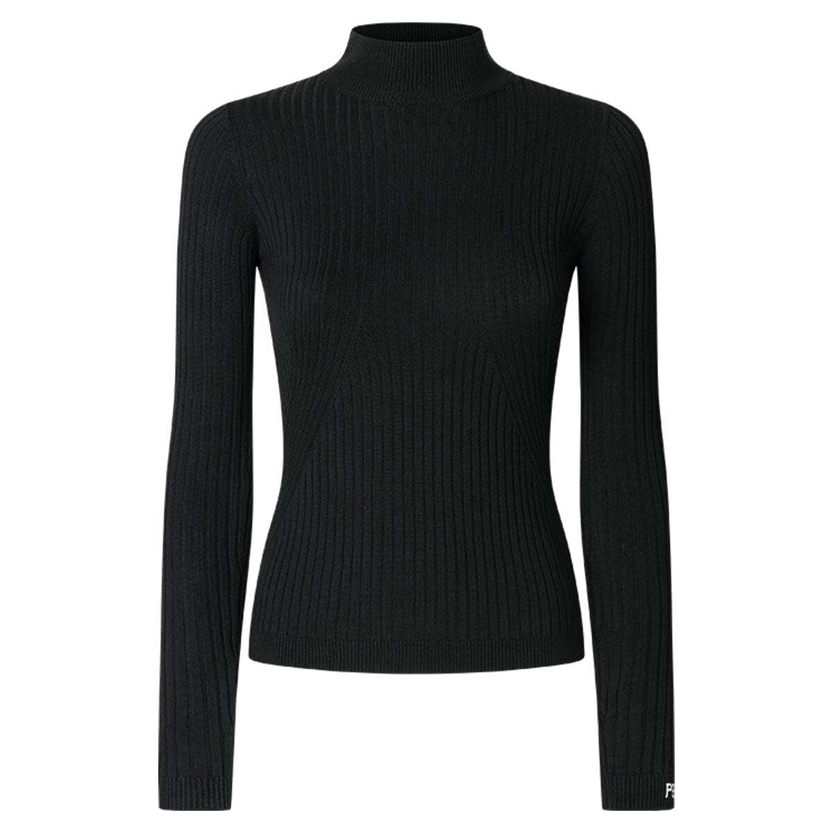 Pull À Col Perkins Côtelé noir, PEPE JEANS