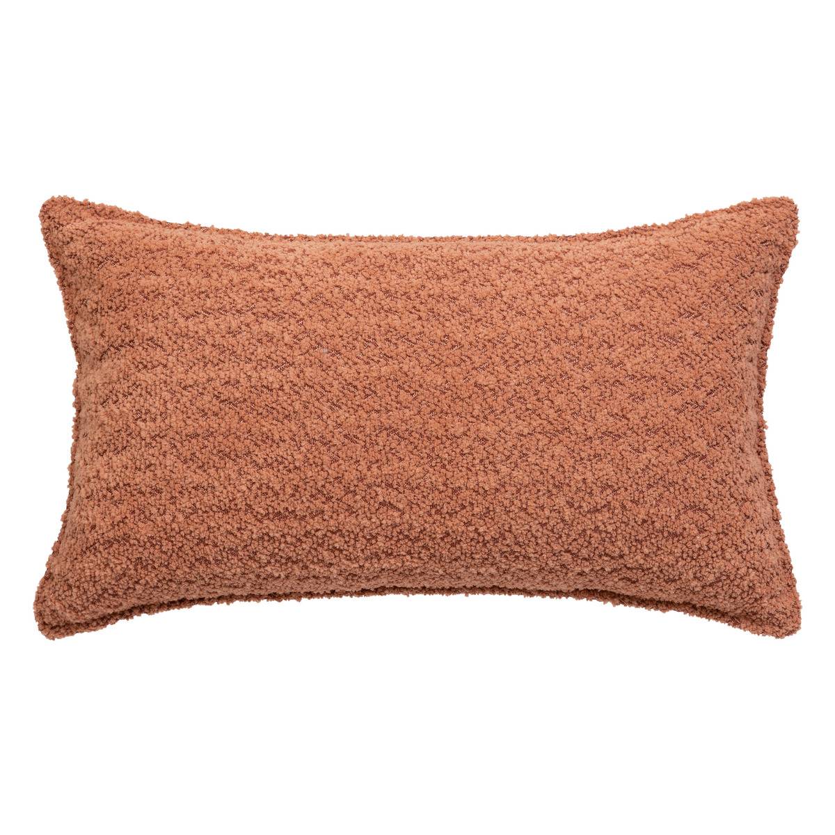Coussin déhoussable en bouclette SOANA terracotta, ATMOSPHERA