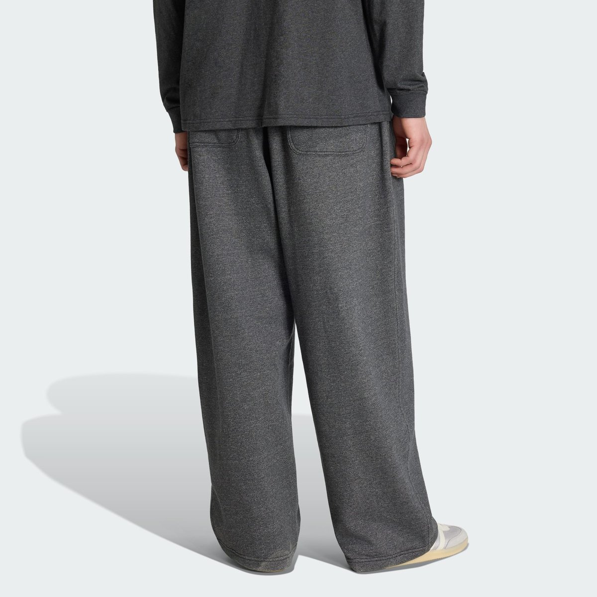 Pantalon Ourlet Ouvert Baggy Chiné Trèfle Essentials Pantalon Ourlet Ouvert Baggy Chiné Trèfle Essentials dark grey heather, adidas Originals