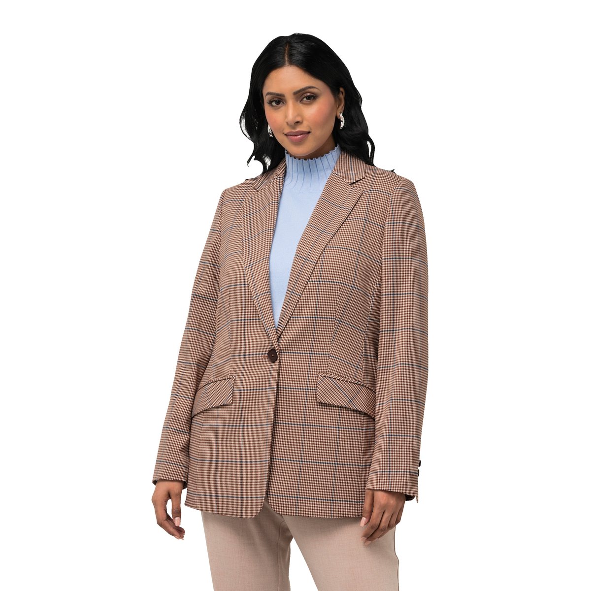 Blazer avec col à revers sable de cognac, ULLA POPKEN