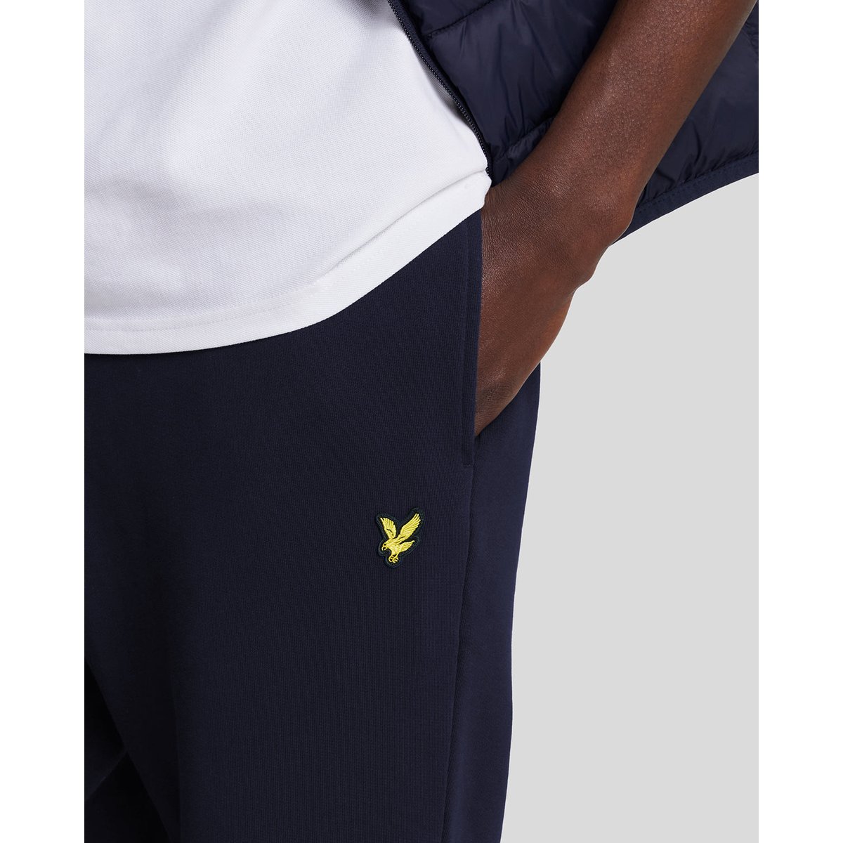 Pantalon de Jogging coupe slim en coton bleu foncé marine, LYLE & SCOTT