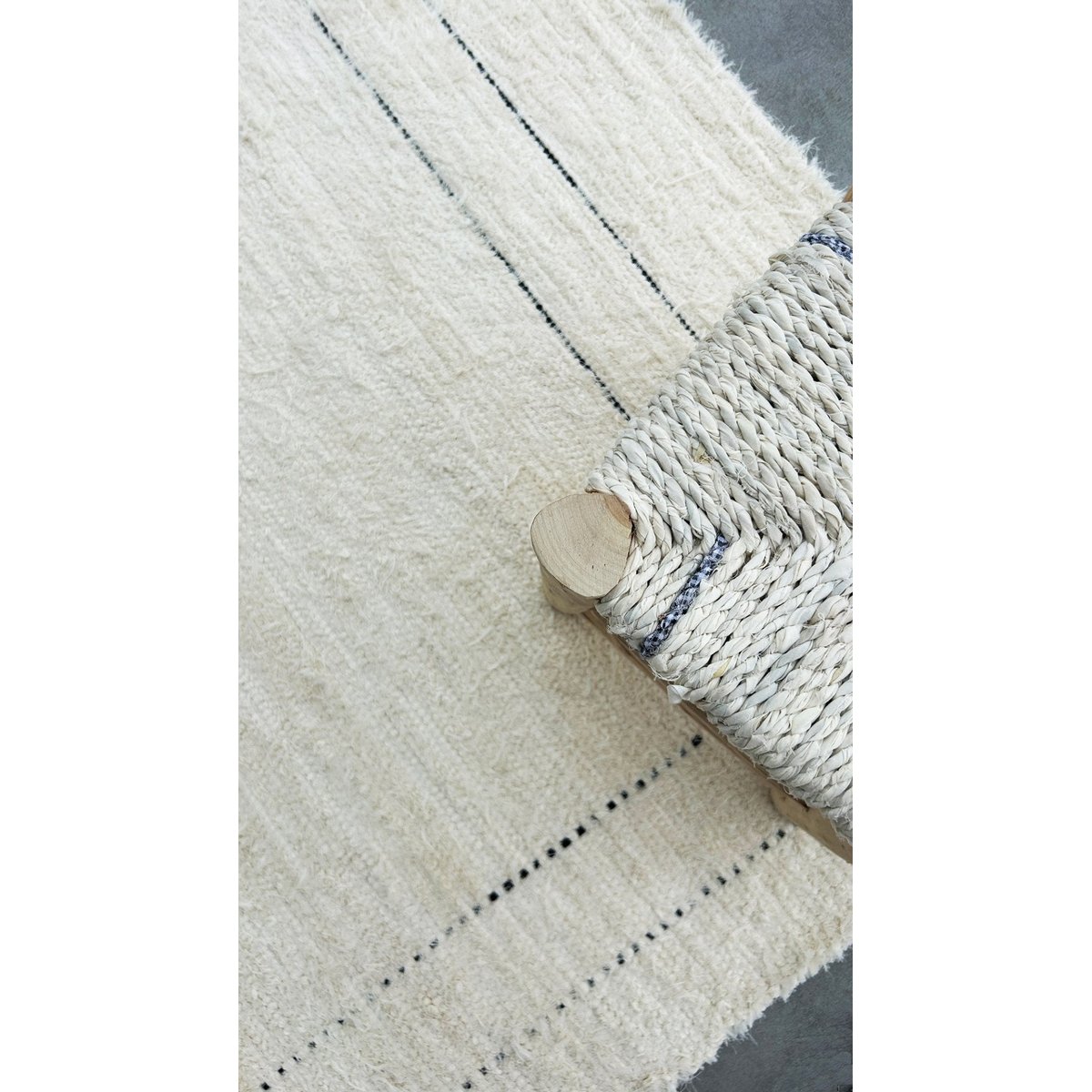 Tapis en coton recyclé tissé à la main VASCO beige sable, AFK LIVING