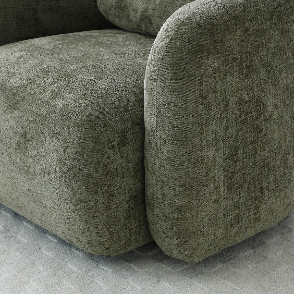 Muse Distressed Chenille Swivel Chair olive, ÉDITÉ