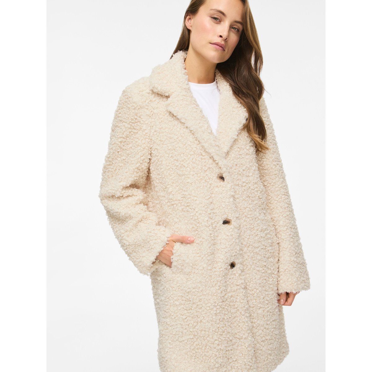 Manteau En Peluche birch, VILA
