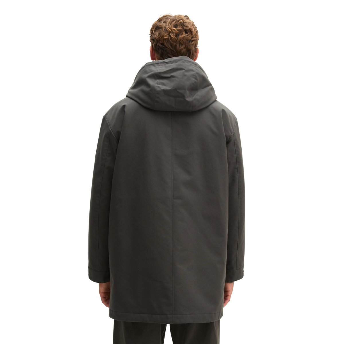 Veste à capuche en toile, coupe regular avec doublure en peluche et rembourrage en Unifi REPREVE® noir, MARC O'POLO