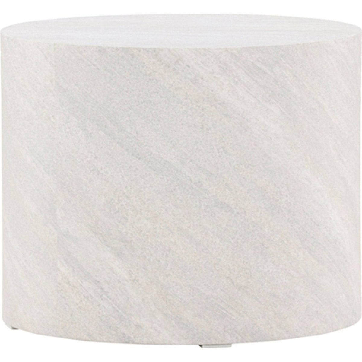 Table basse ronde bois collection DISPECT gris clair effet pierre, RECOLLECTION
