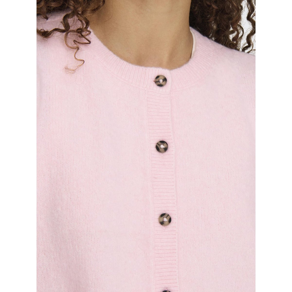 Gilet court à manches longues et col rond rouge - light pink, JDY