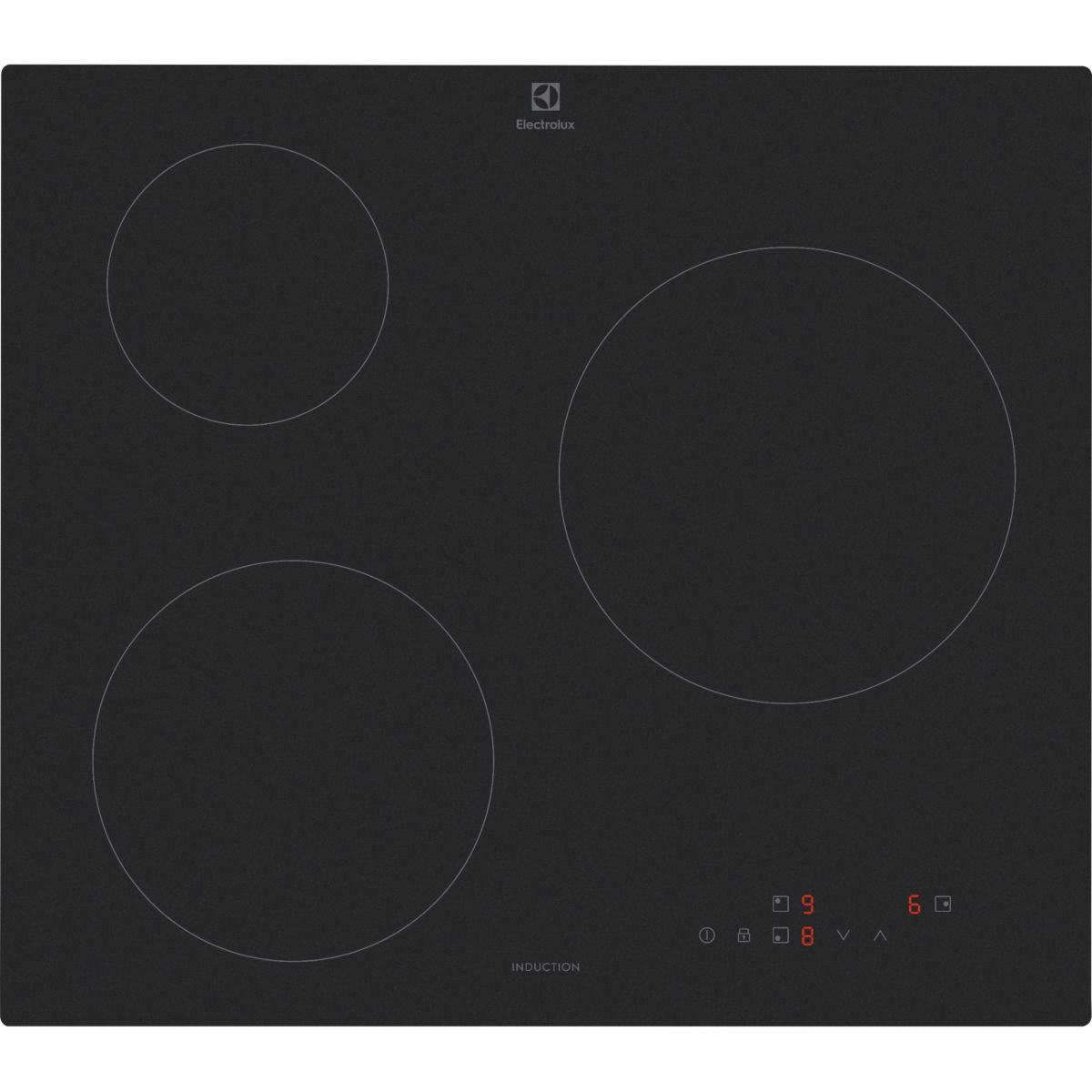 Plaque induction LIB60320CL Matt - Finition Noir Mat 3 foyers couleur unique, ELECTROLUX