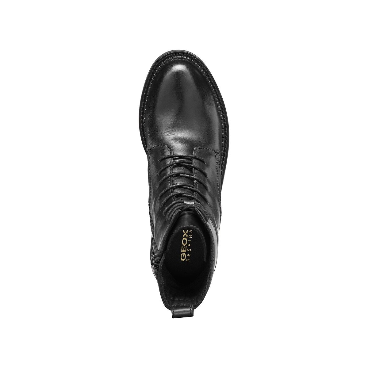 Botines de piel con cordones SERILDA negro, GEOX