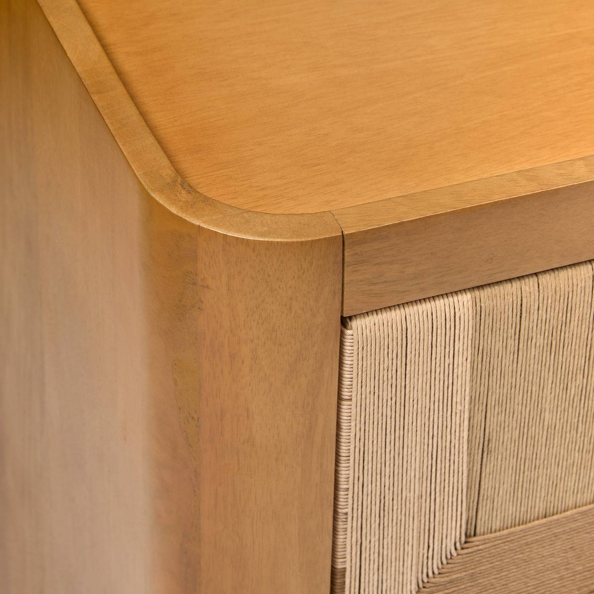 Buffet rectangulaire avec portes en manguier NETSI beige, ATMOSPHERA