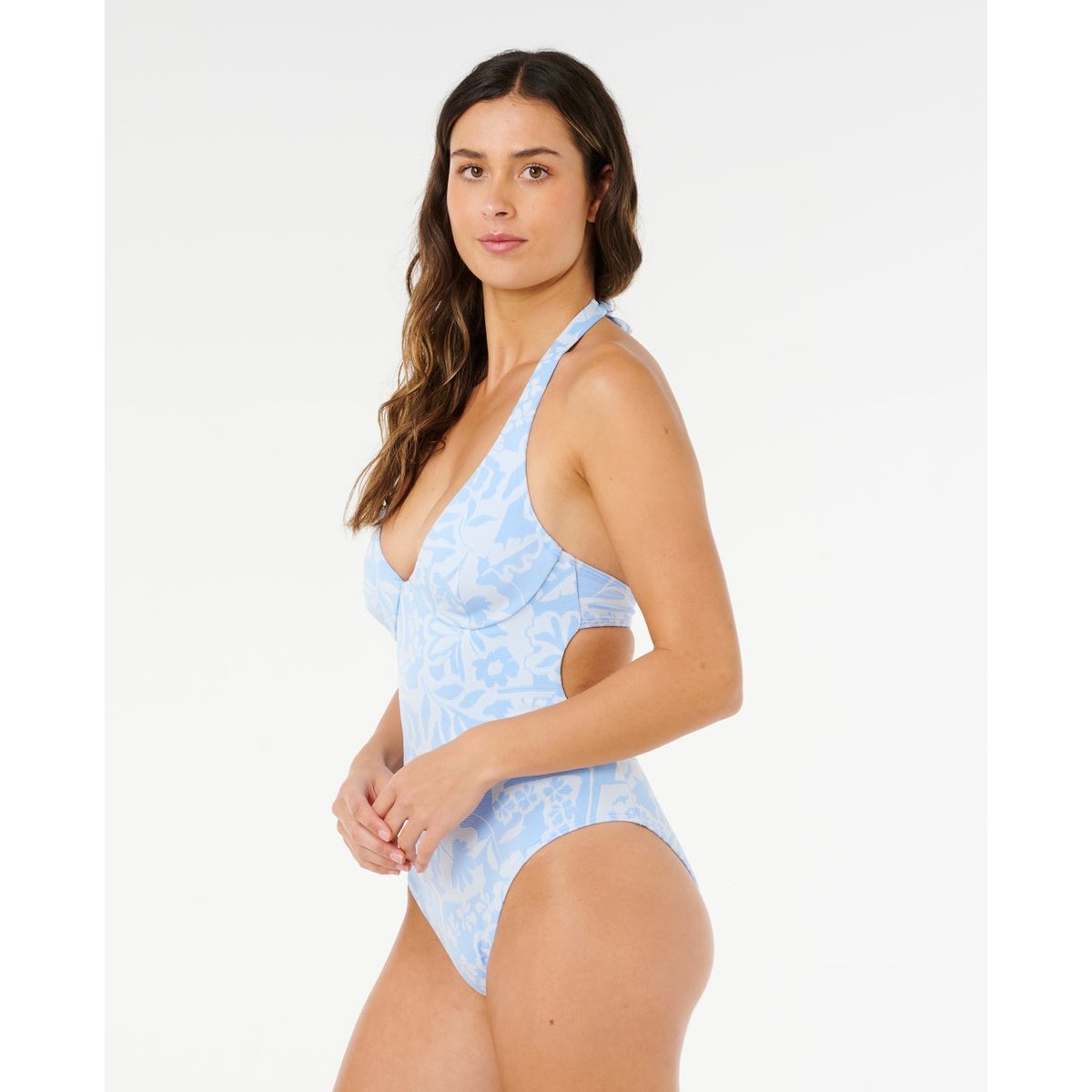Maillot une pièce D-E couverture complète Pacific COAST bleu ciel, RIP CURL