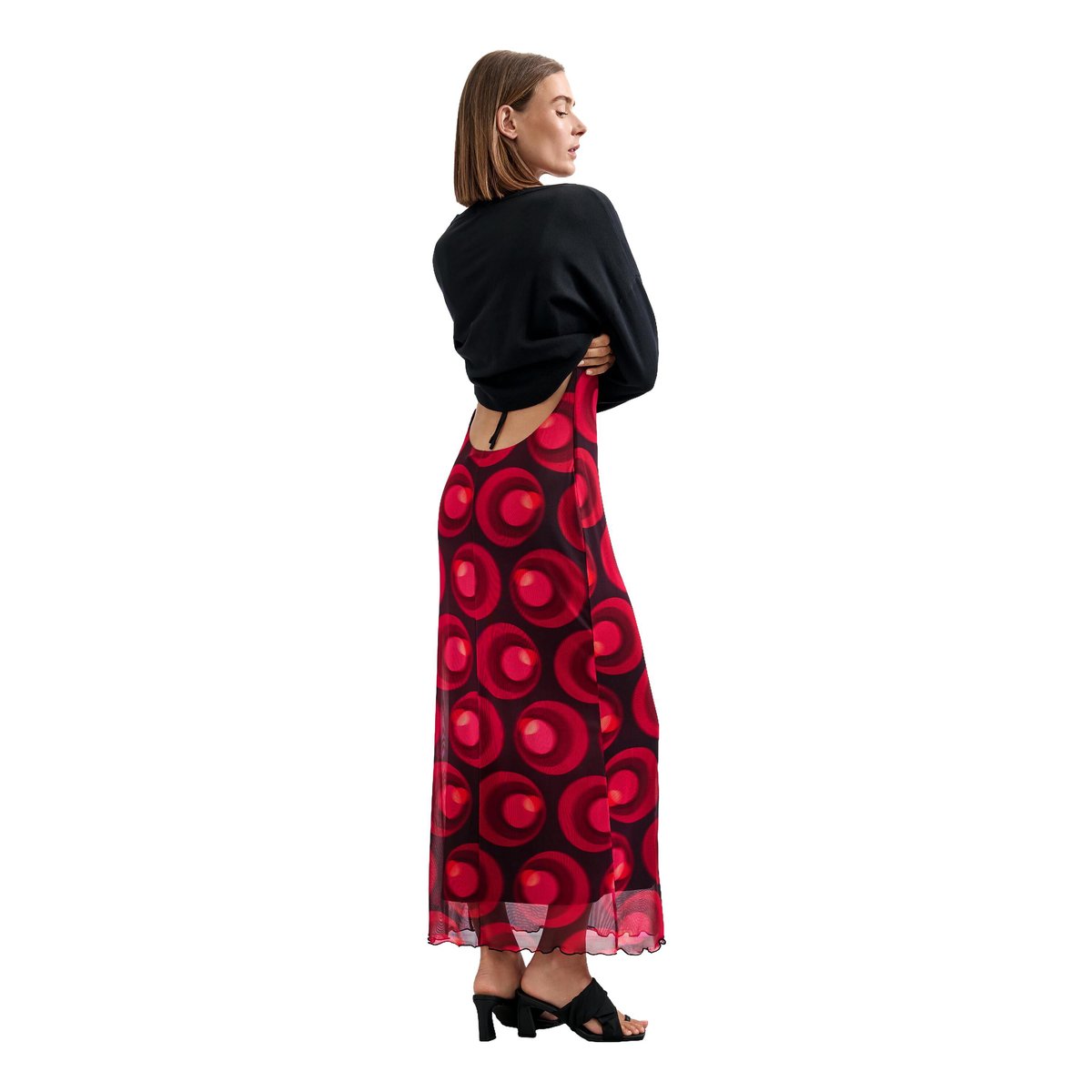 Robe en maille 2 en 1 noir, DESIGUAL