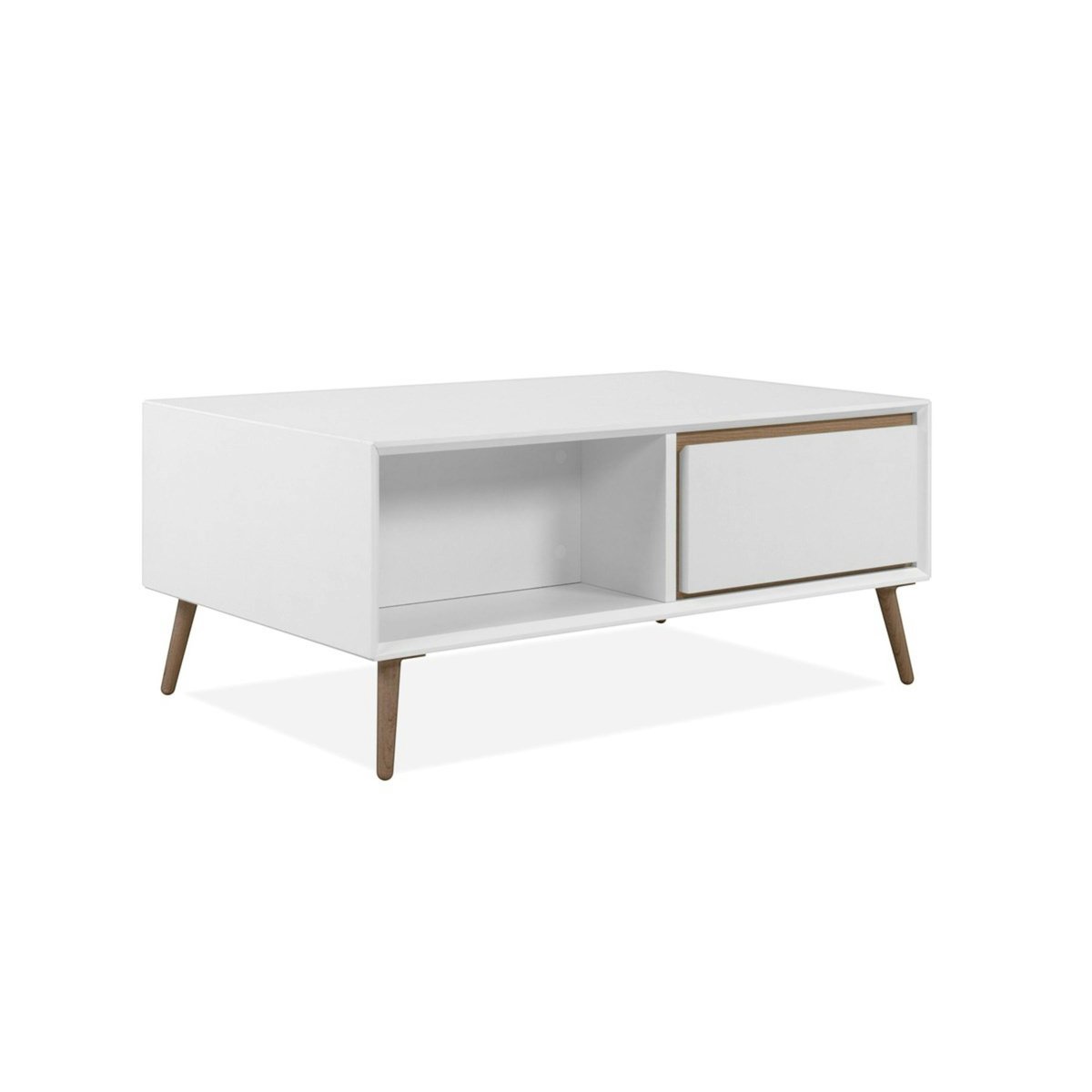 Table basse blanche avec rangement AVIO blanc, PIER IMPORT