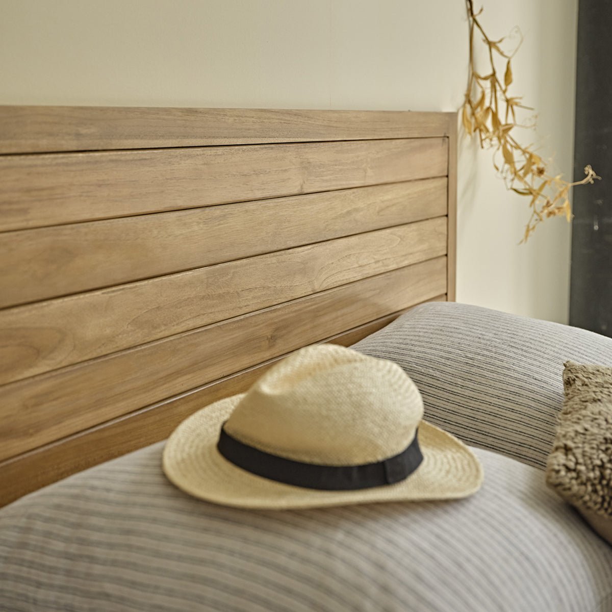 Tête de lit en bois de teck 160 cm BOSTON naturel, BERAH GETAH