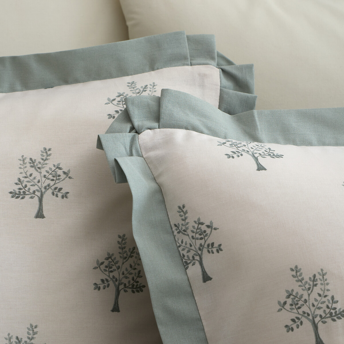 Dapplewood Trees Cotton Reversible Duvet Cover Set cream, EMILY BOND