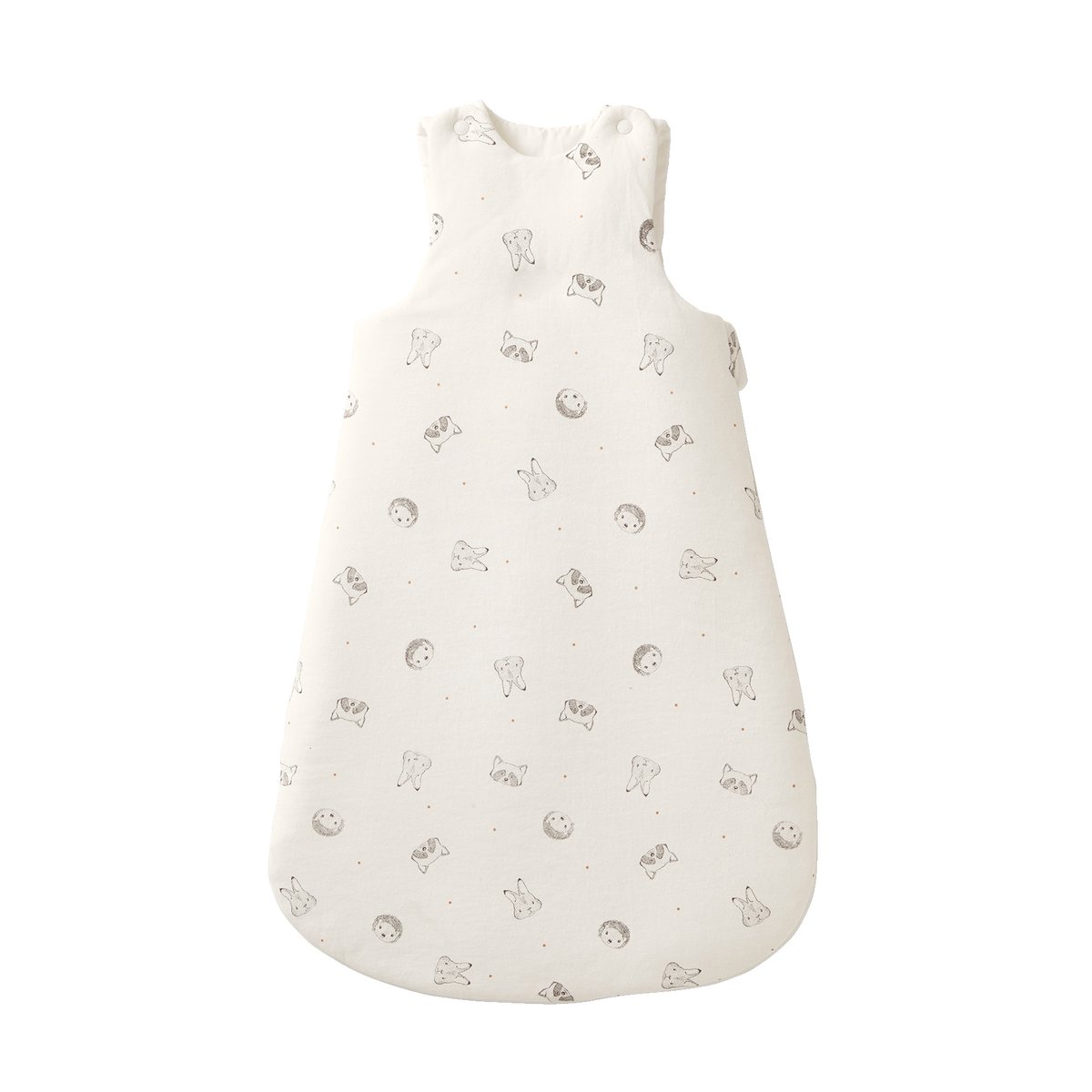 Gigoteuse sans manches en coton bio* MINI COMPAGNIE écru / gris, VERTBAUDET