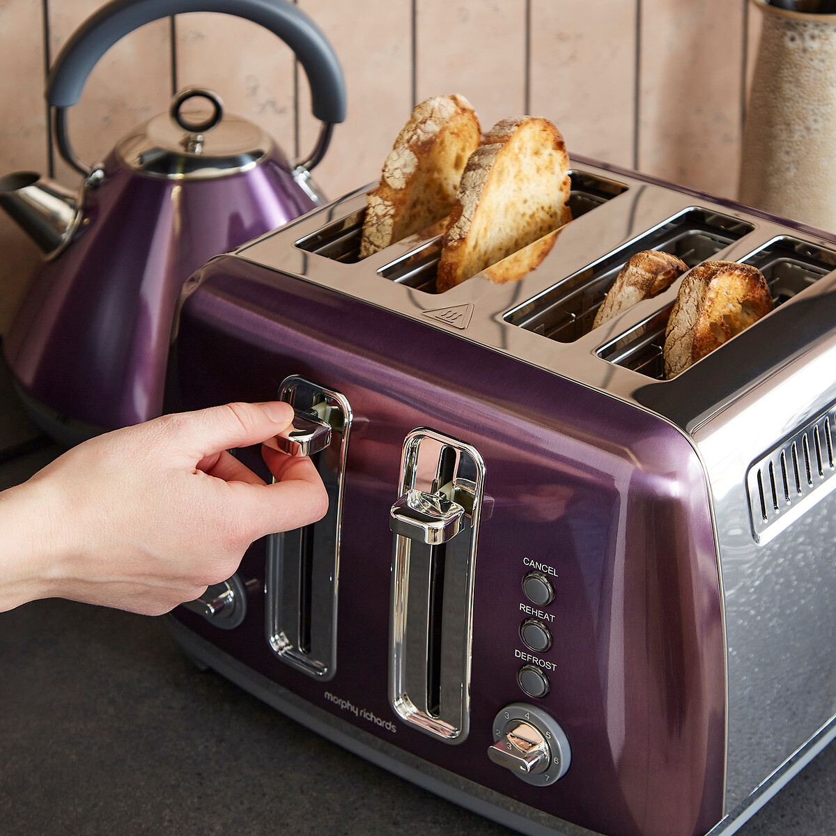 Accents 4-Slice Toaster purple, MORPHY RICHARDS