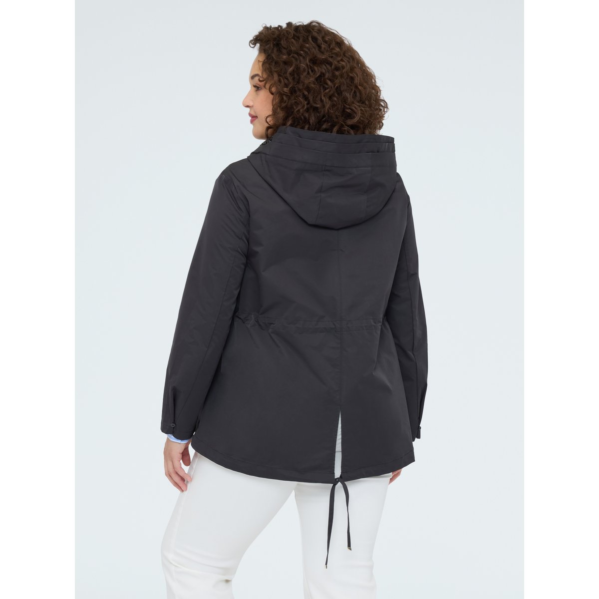 Parka avec capuche et applications noir, FIORELLA RUBINO