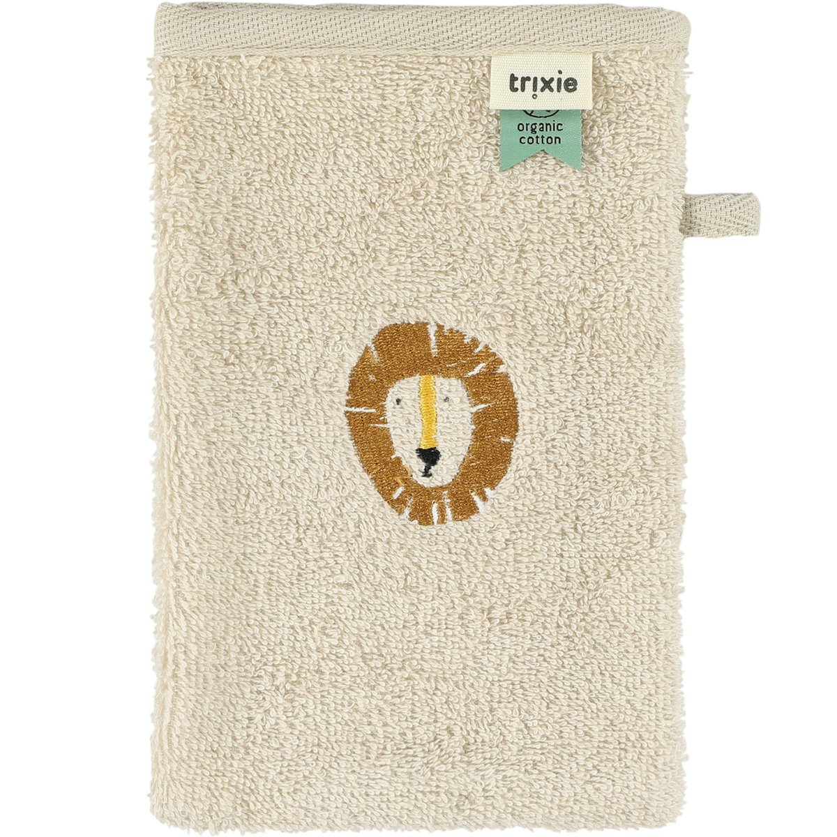 Lot de 2 gants de toilette marron, écru, TRIXIE