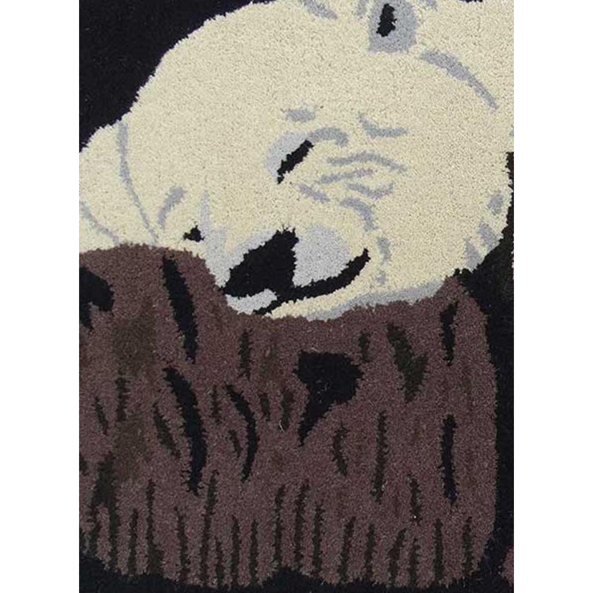 Tapis enfant fait main en laine OURS beige, UN AMOUR DE TAPIS