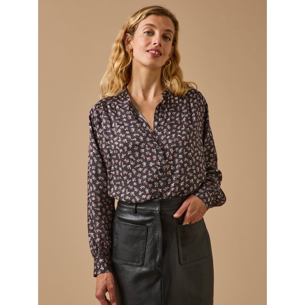 Blouse imprimé Fleurs confettis imprimé confettis fonce, CYRILLUS