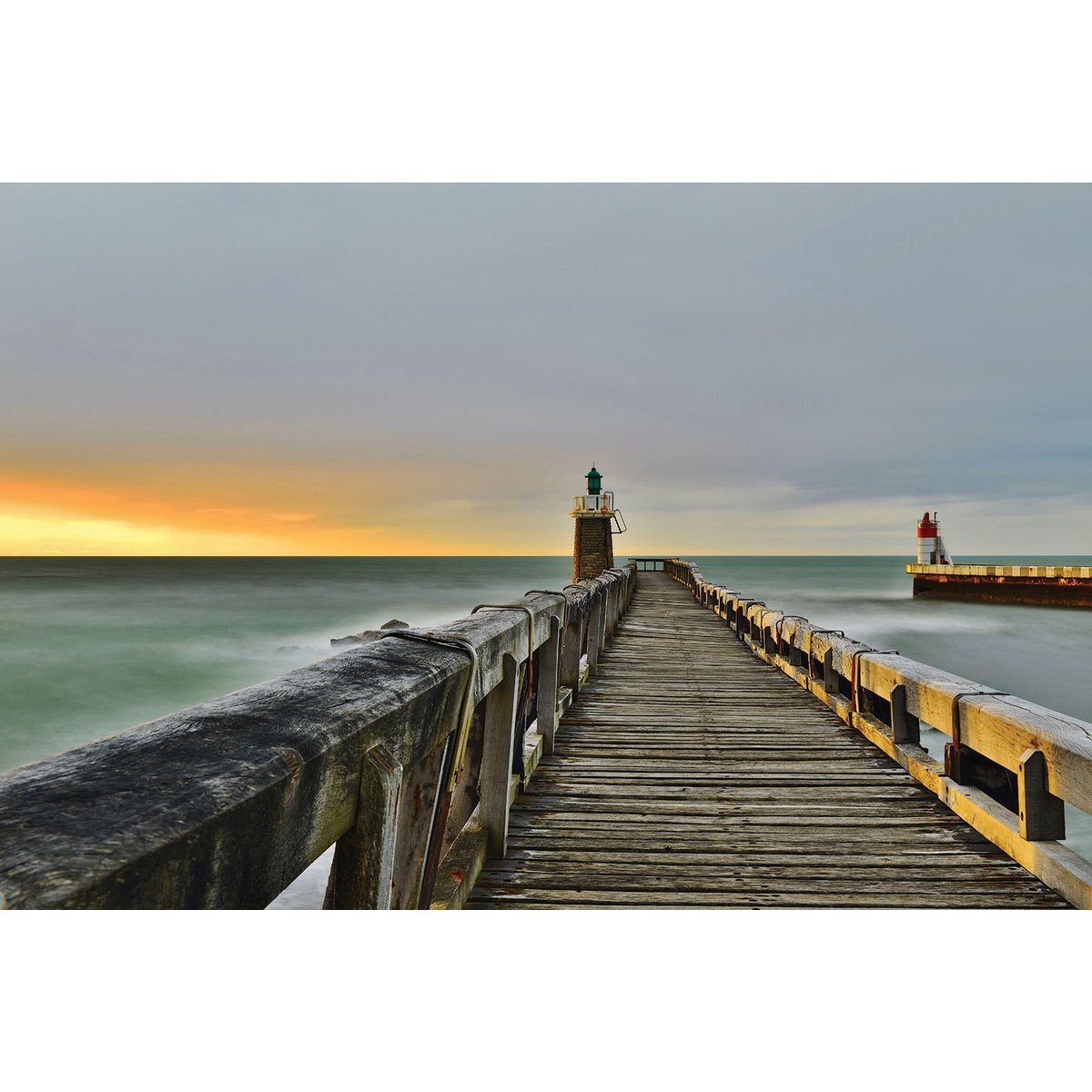 Tableau capbreton glassy sous estacade tableau alu dibond, HEXOA
