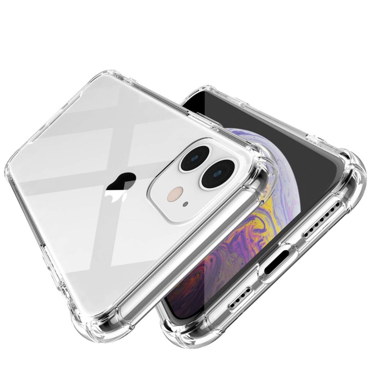 Coque iPhone 11 antichoc + 2 vitres transparent, EVETANE