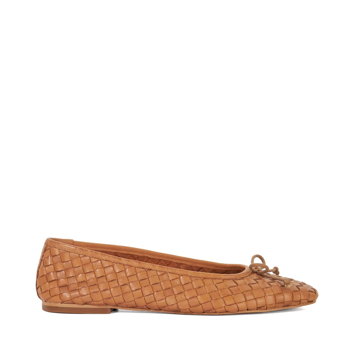 Ballerines avec n-ud - HEAT tan-leather, DUNE LONDON