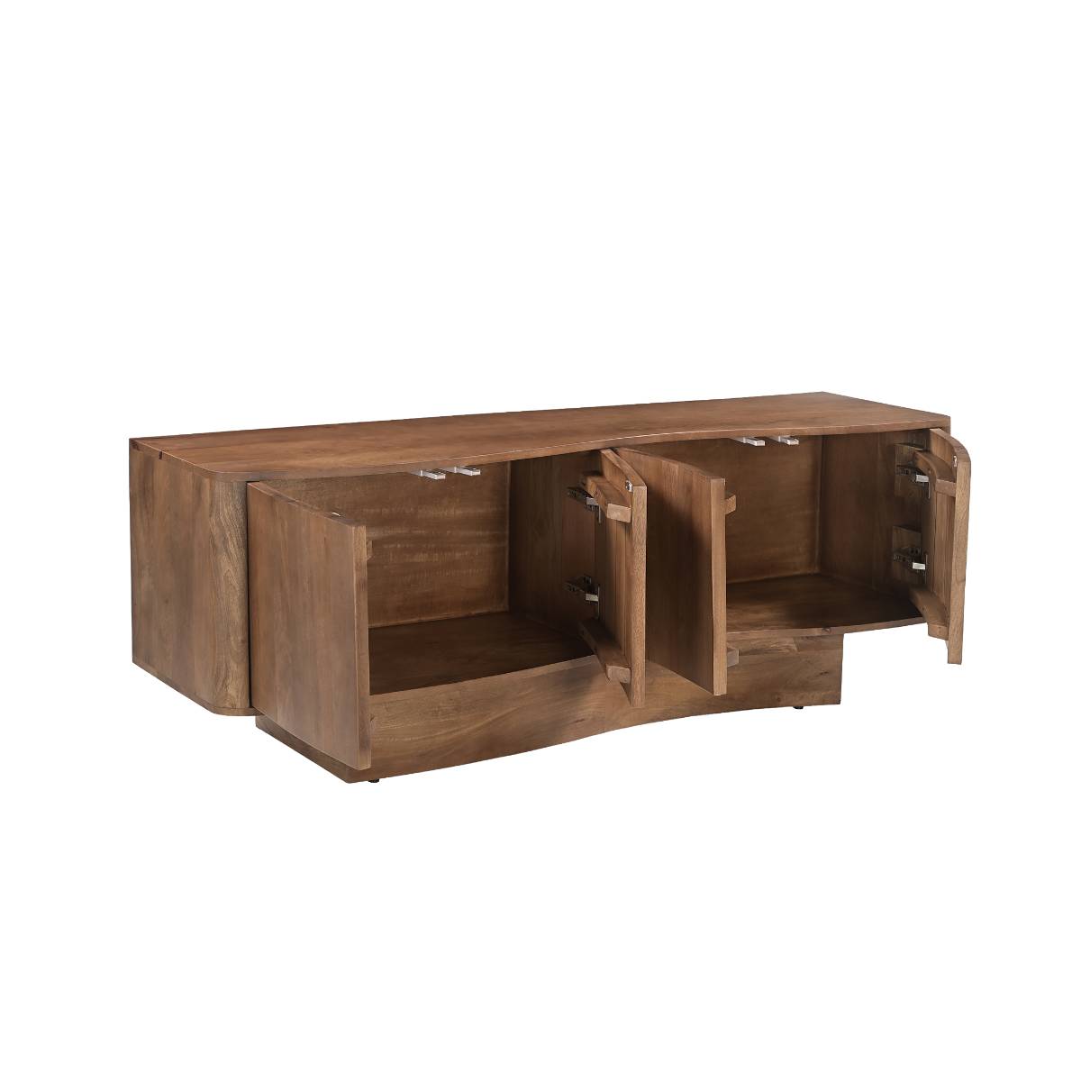 Meuble TV en bois de manguier ERYNDEL bois foncé, MADE IN MEUBLES 
