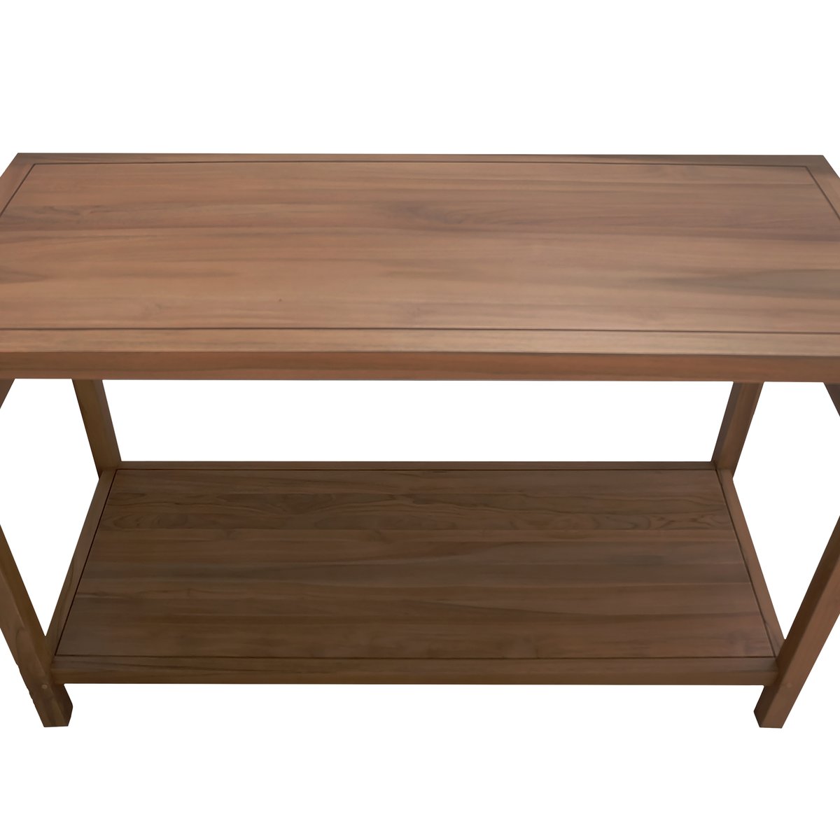 Meuble sous vasque en teck massif Dewi, DEWI bois foncé, HAPPY GARDEN