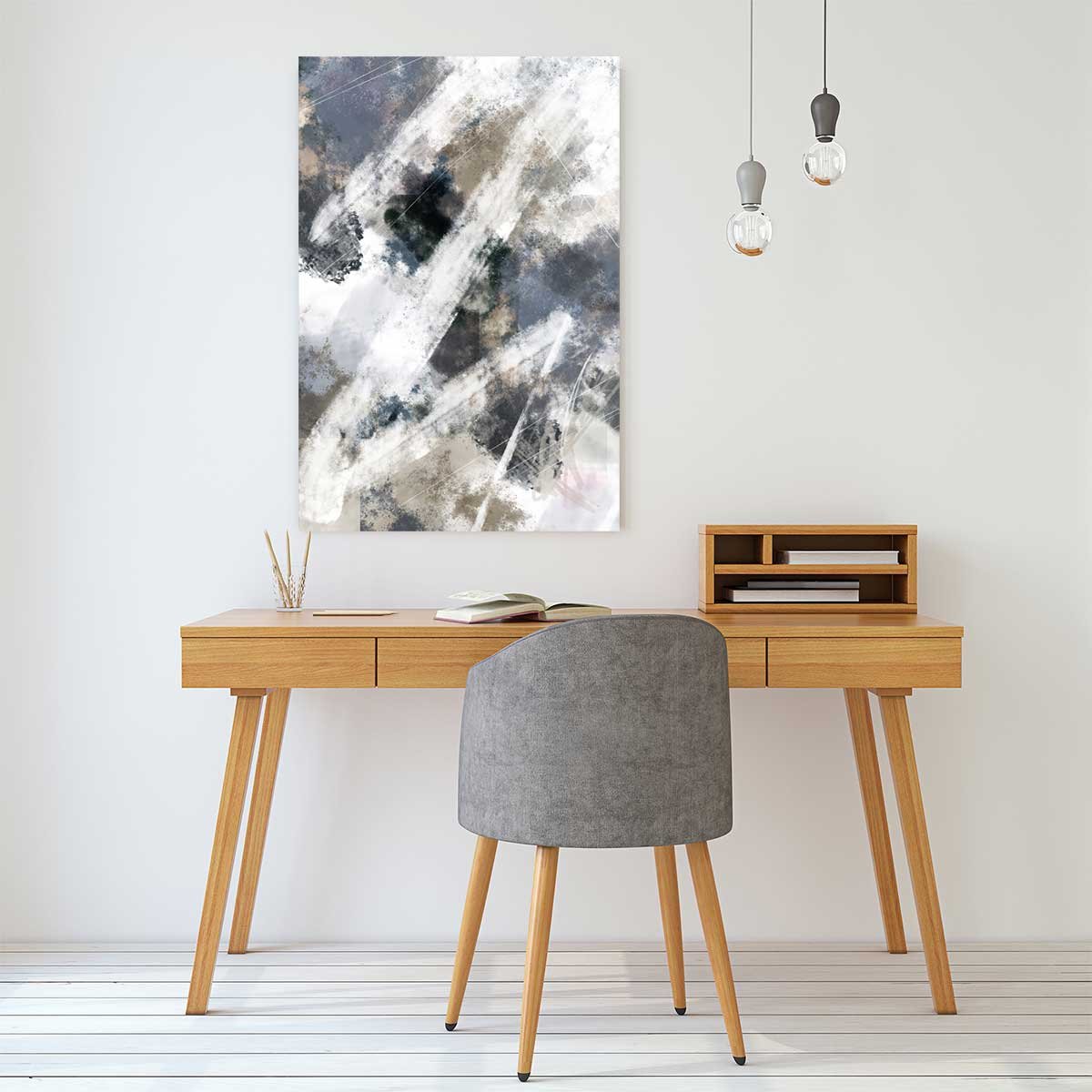 Tableau abstrait Facet zag tableau alu dibond, HEXOA