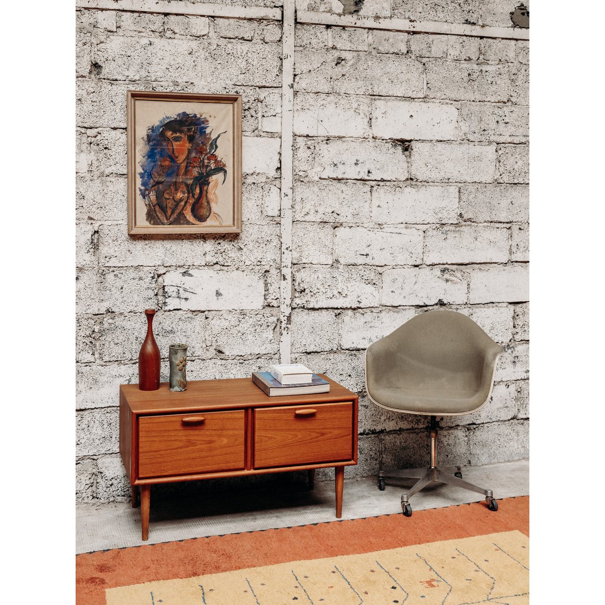 Fauteuil de bureau gris Jakob N°500 - Bon état gris, DEBONGOUT