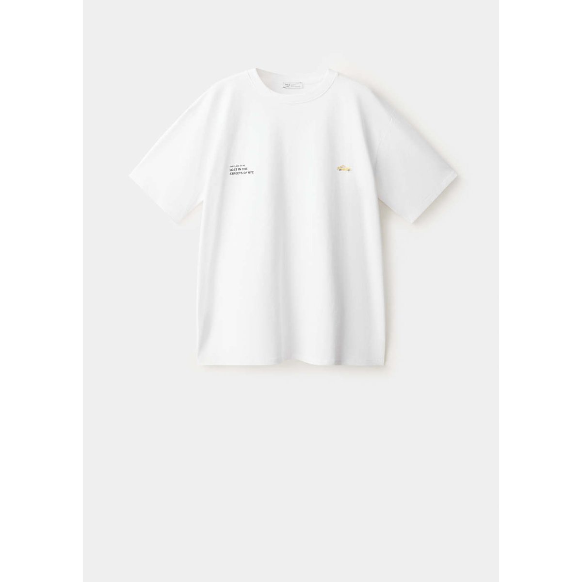 T-shirt coton détail imprimé blanc cassé, MANGO TEEN
