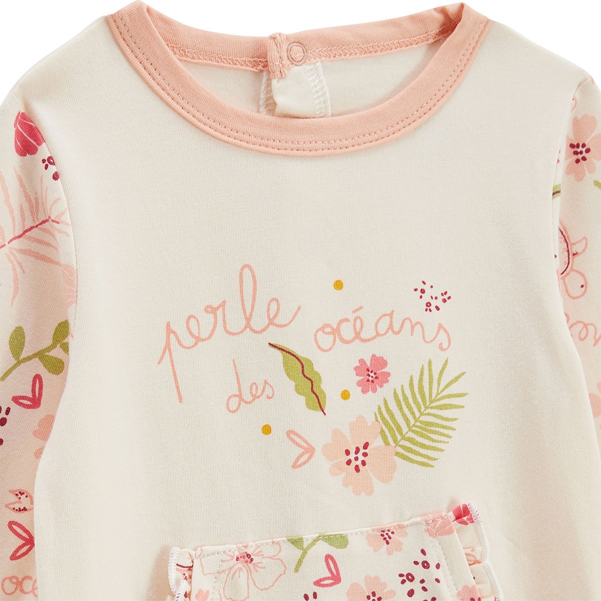 Lot de 2 pyjamas bébé Santa Giulia corail, PETIT BEGUIN
