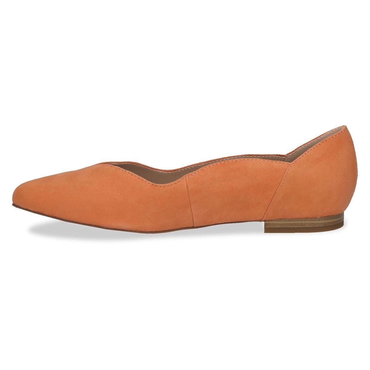 Escarpin en cuir jaune sorbet nubuck, CAPRICE