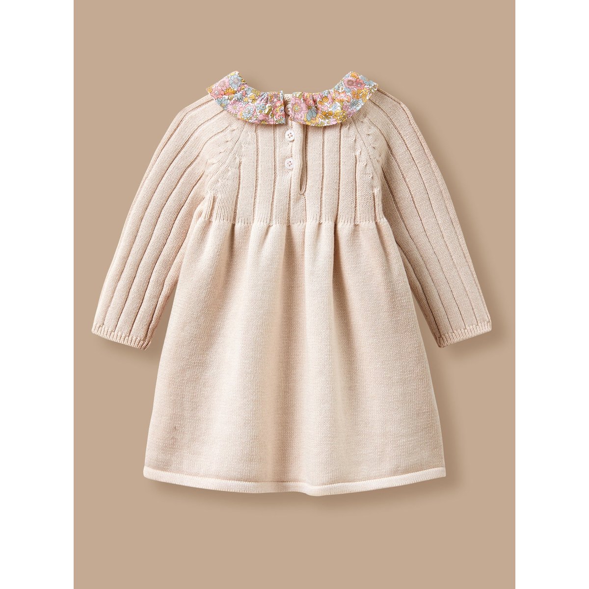 Robe Tricot col Liberty liberty annie and may rose, CYRILLUS