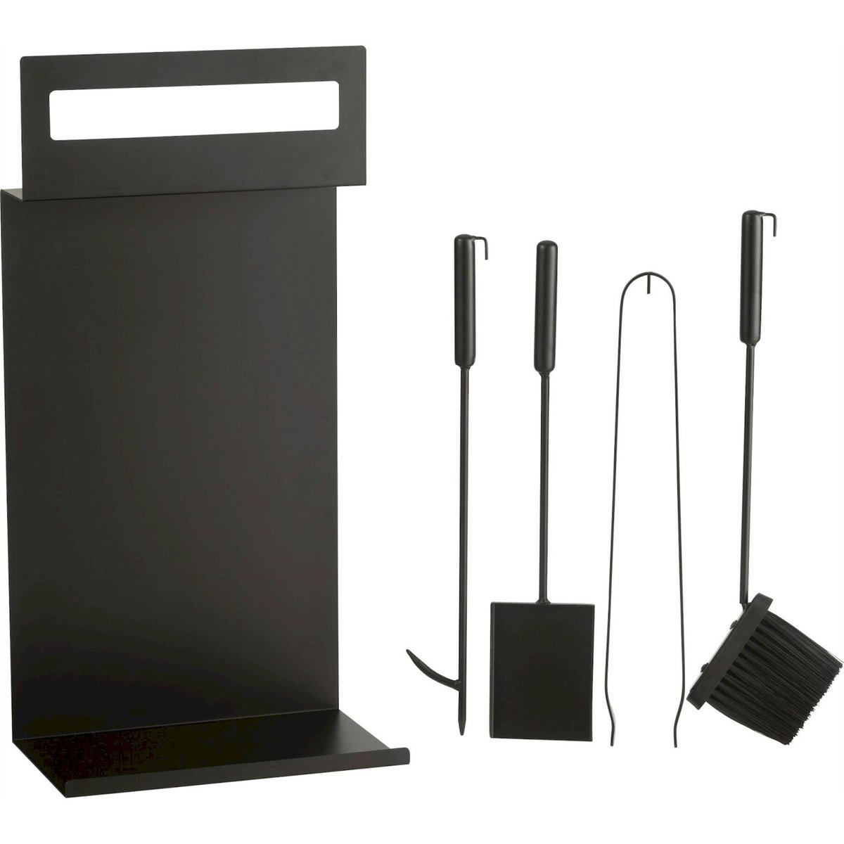 Accessoire de cheminée en métal noir, RECOLLECTION
