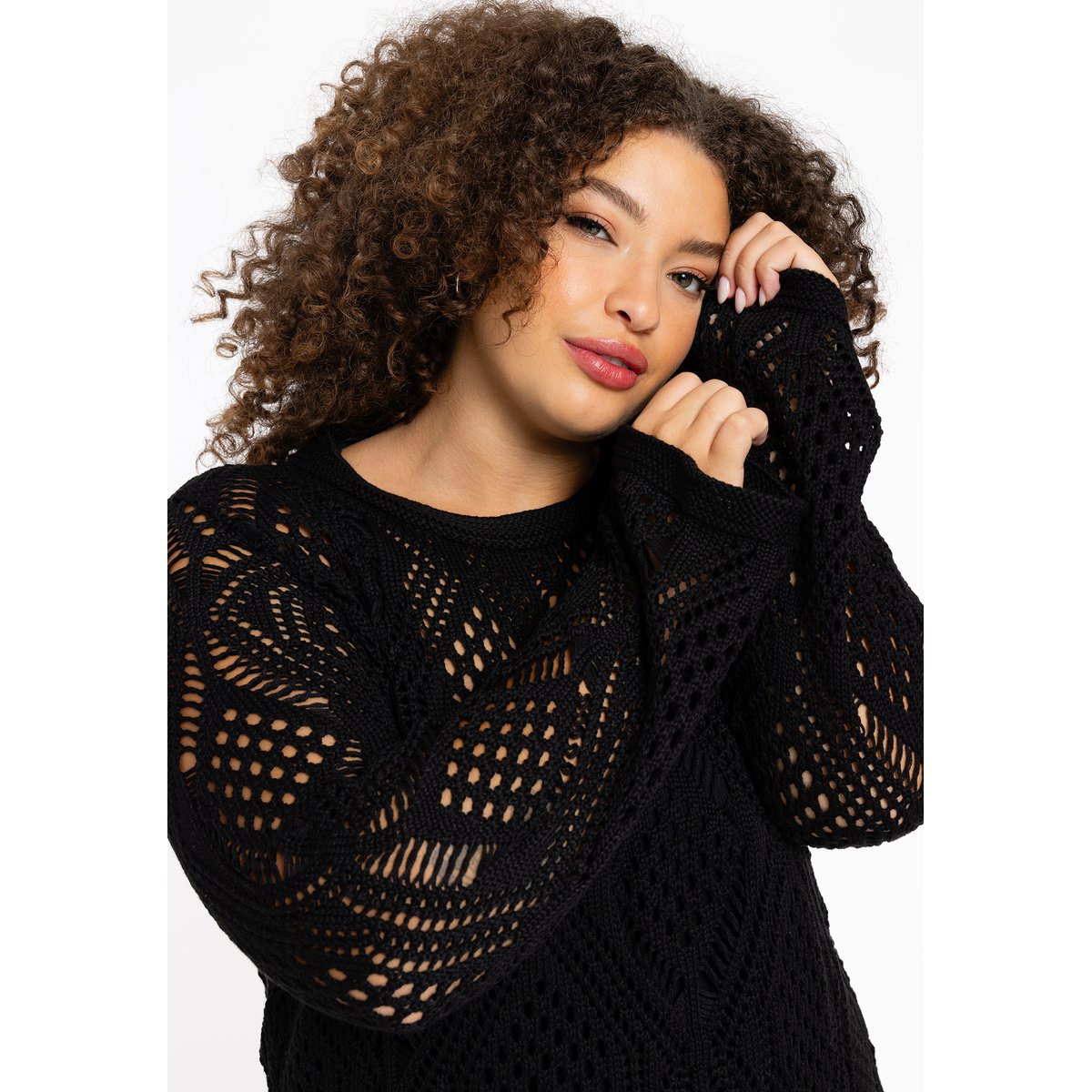 Top avec manches longues noir, YOEK