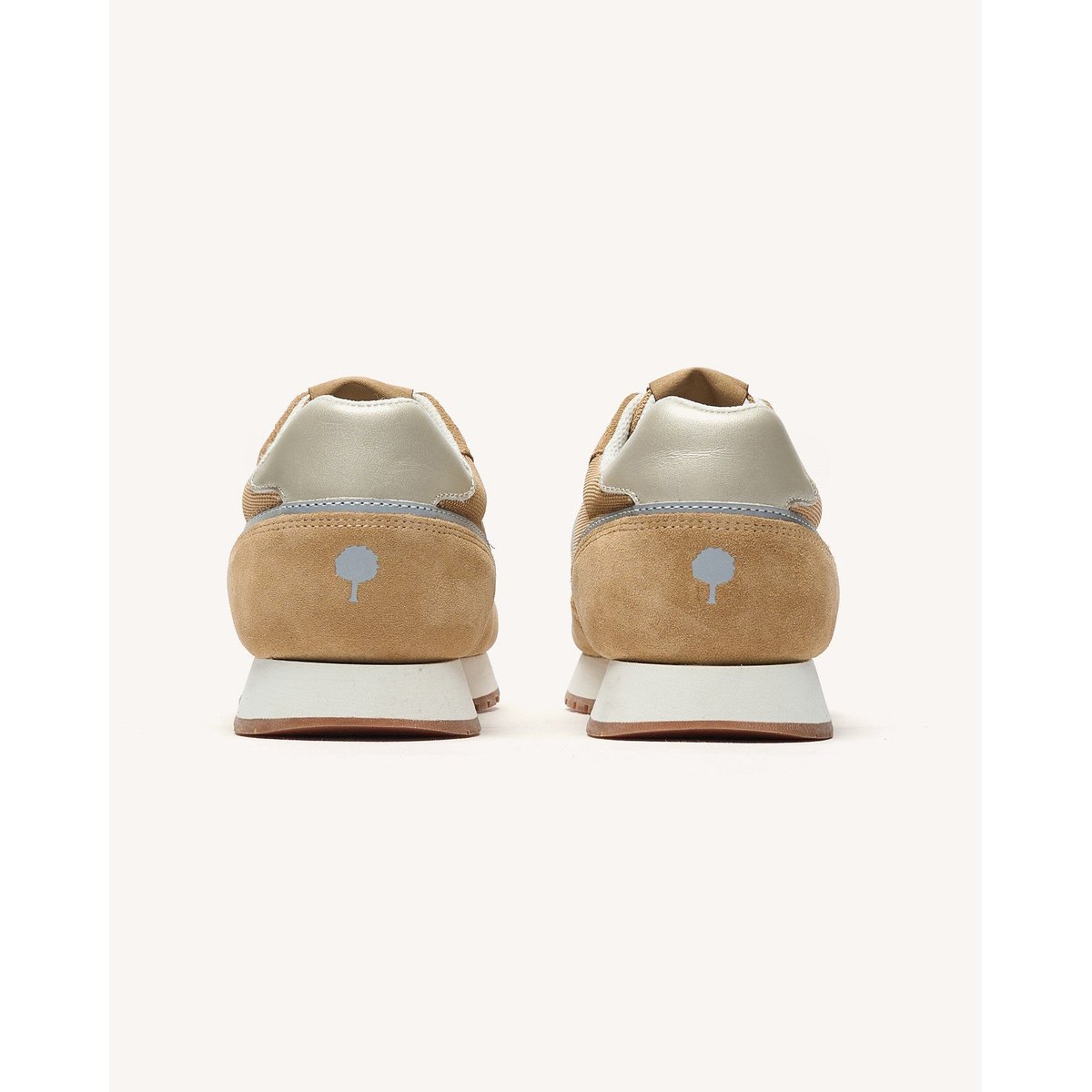Running tissu suede ELM beige et dorée, FAGUO