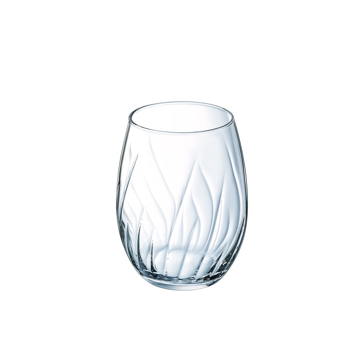 4 verres à eau 36 cl -SWIRLY transparent, CRISTAL D ARQUES