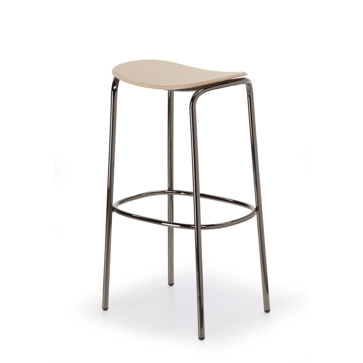 Tabouret design en métal, TRICK noir, SCAB DESIGN