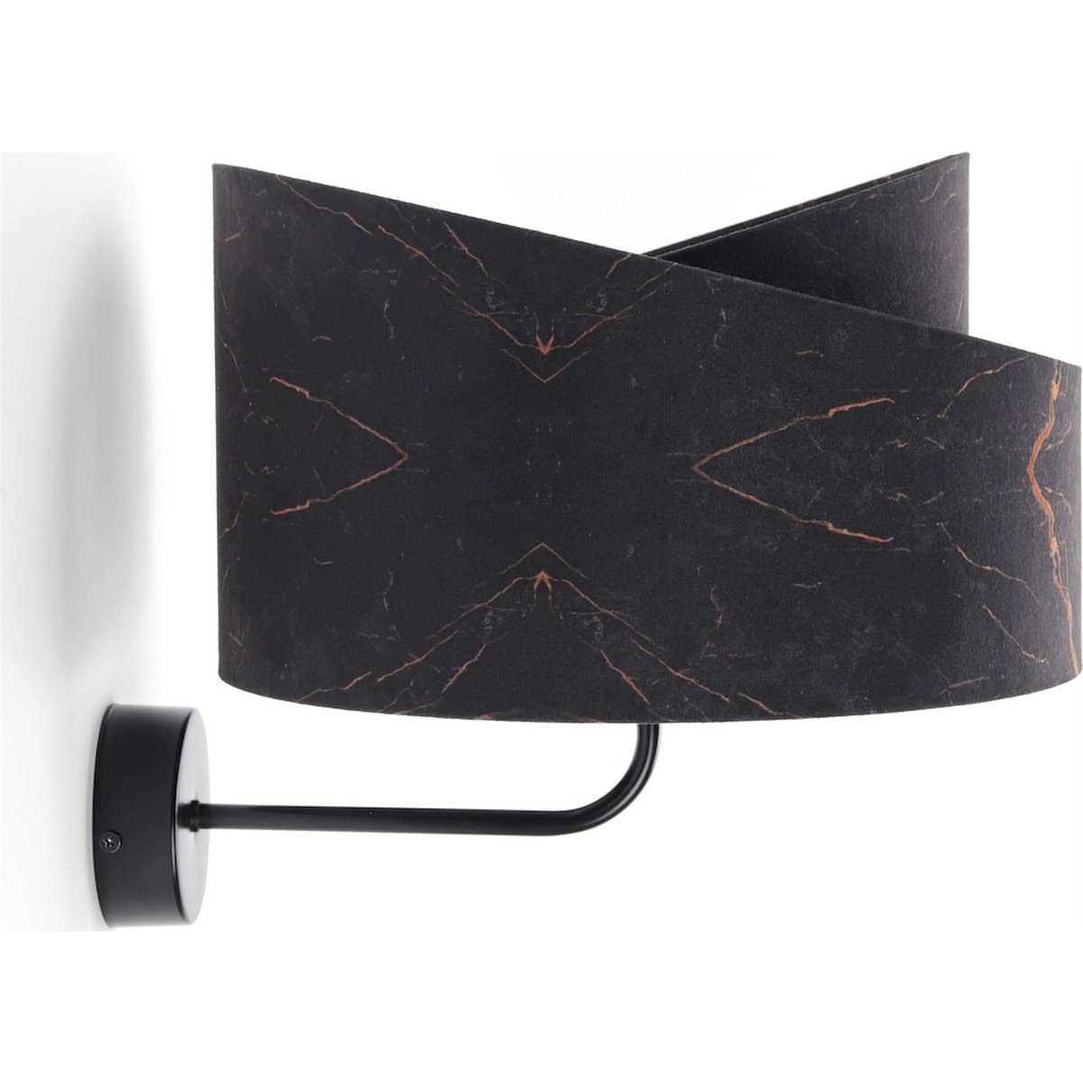 Applique murale en velours ronde, GALAXY marron velours avec intérieur doré, BPS KONCEPT
