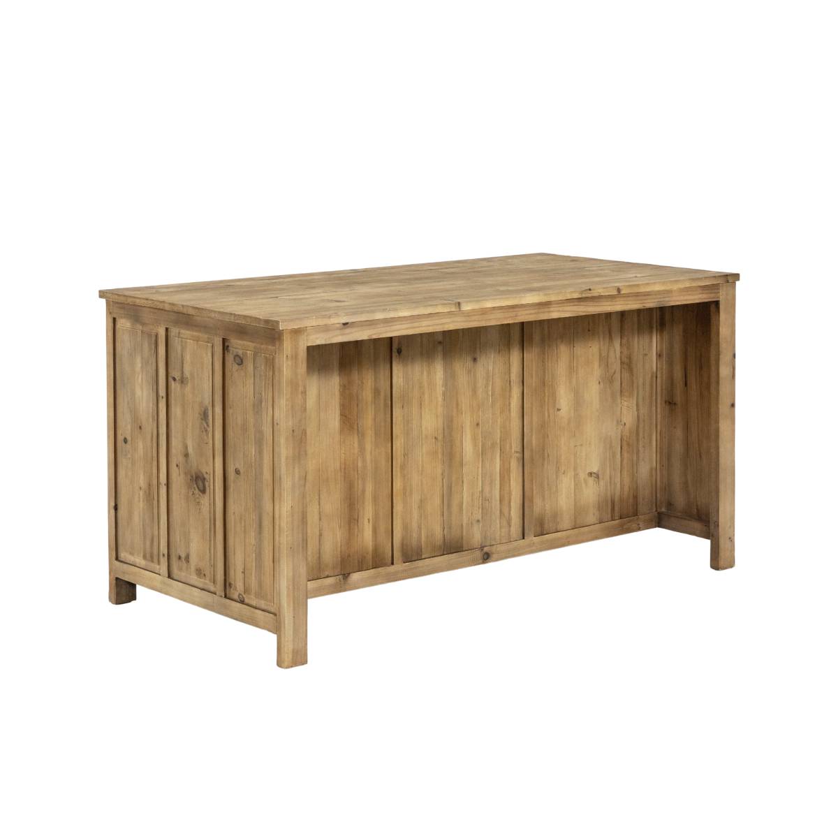 Îlot central en bois recyclé GARANCE bois clair, MADE IN MEUBLES