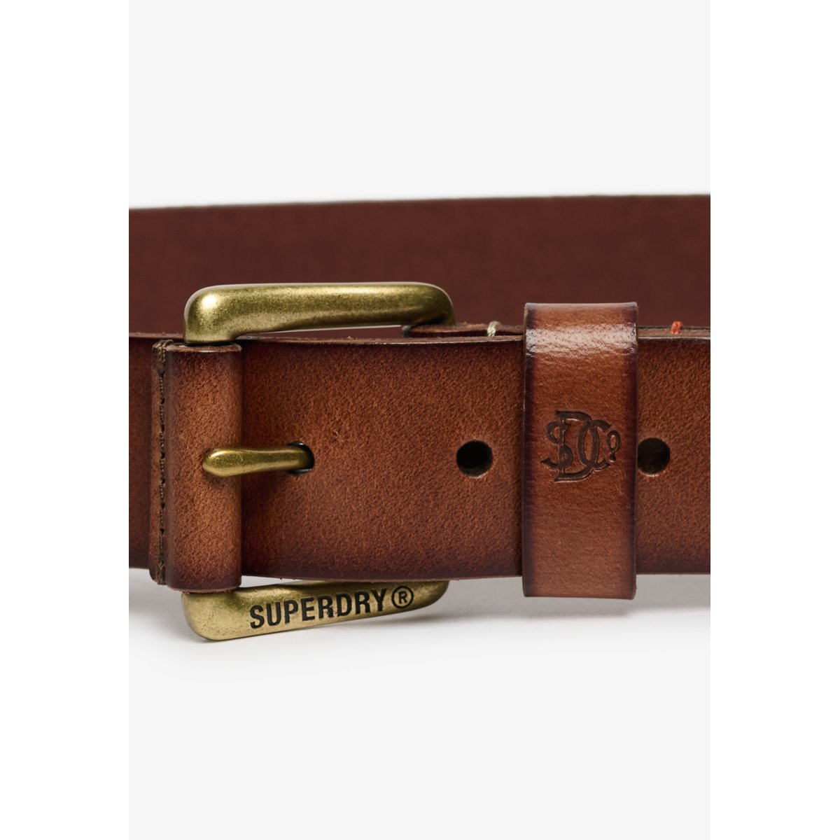 Ceinture Classique en Cuir Véritable fauve, SUPERDRY