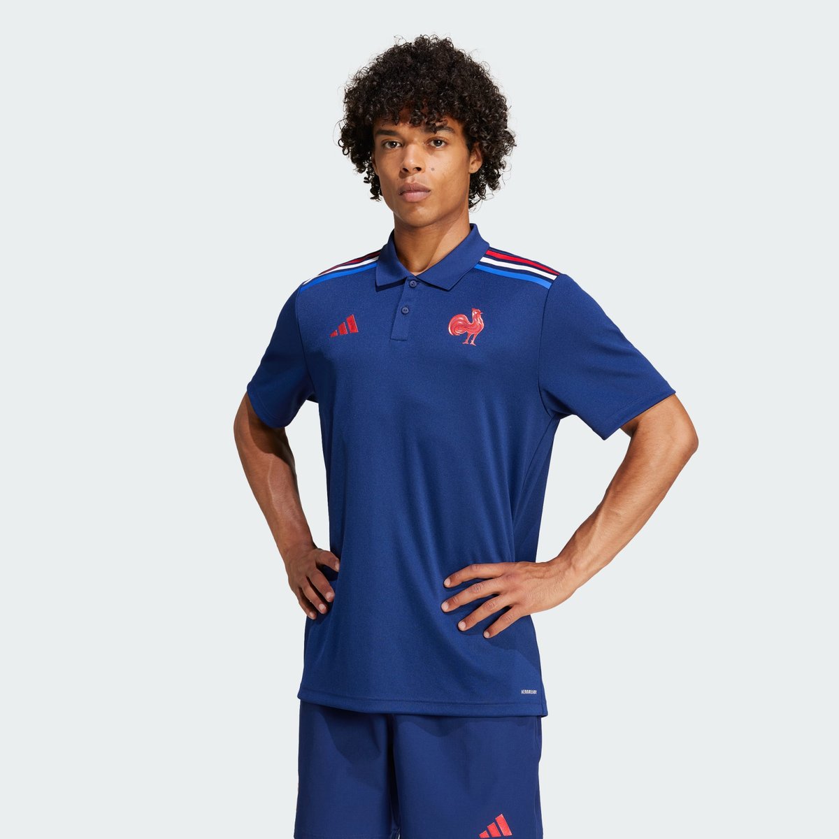 Polo Supporter Domicile France Rugby Polo Supporter Domicile France Rugby dark blue, adidas Performance
