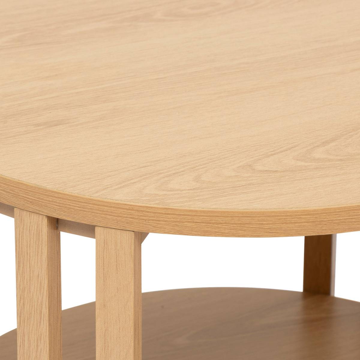 Table d'appoint ronde à lattes SLAT beige, 5FIVE SIMPLY SMART