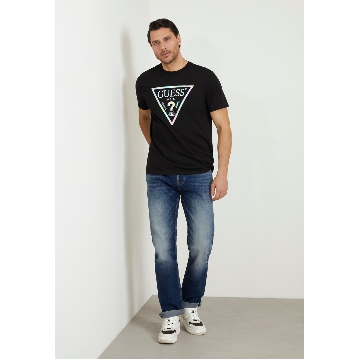 Jean Slim Taille Basse bleu, GUESS