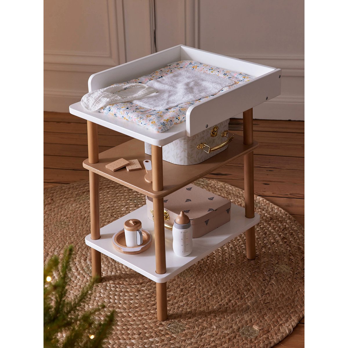 Table à langer poupée en bois FSC® blanc, VERTBAUDET