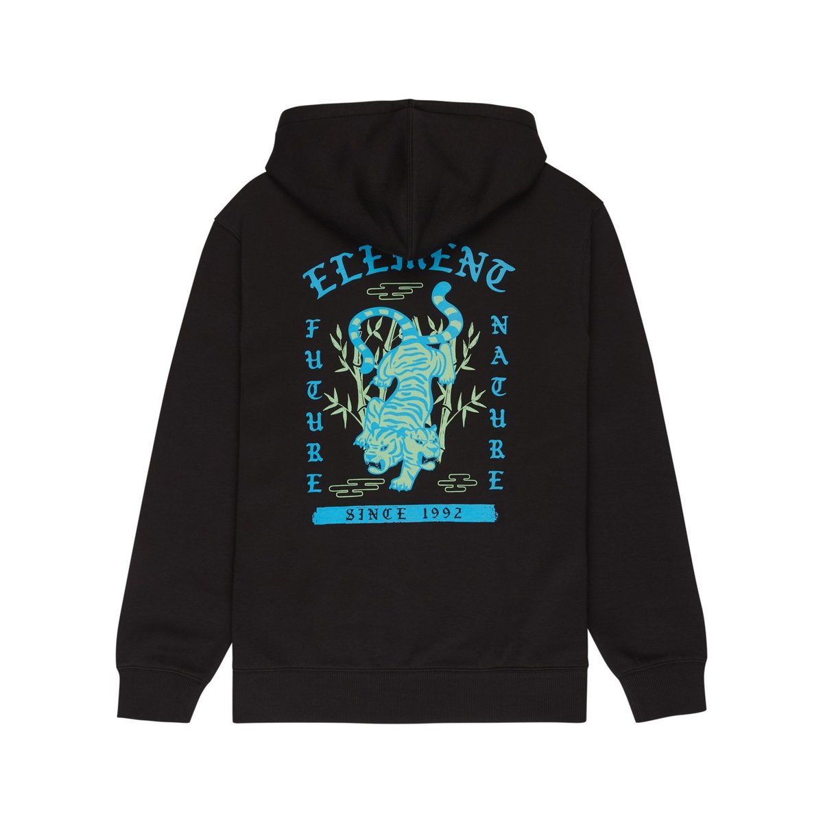 Sweat à capuche ELEMENT DOUBLE noir flint black, ELEMENT