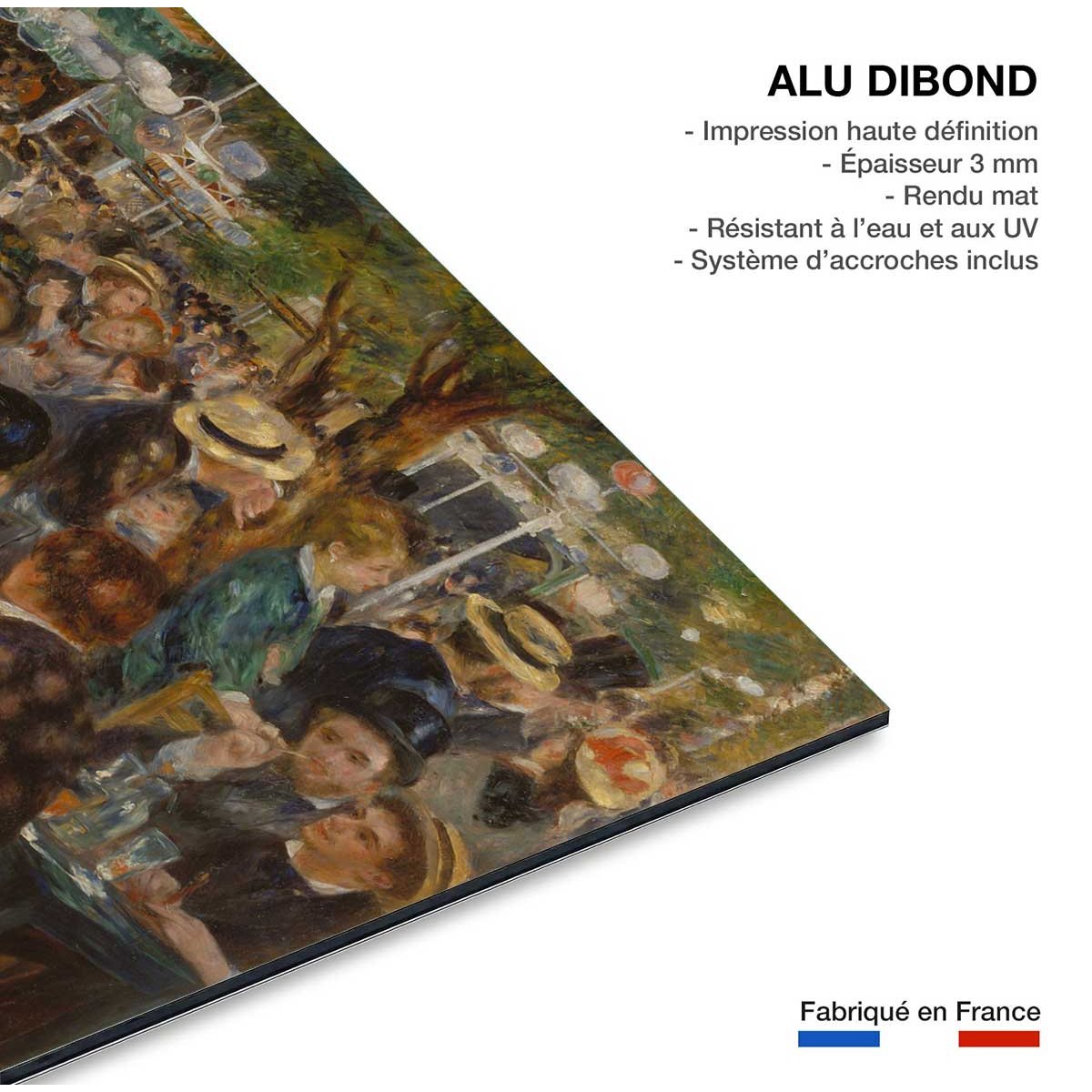 Tableau Auguste Renoir -Le Bal du moulin de la galette tableau alu dibond, HEXOA